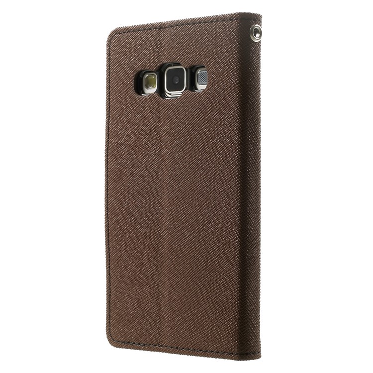 Mercury GOOSPERY Fancy Diary Leather Cover Wallet for Samsung Galaxy A3 SM-A300F - Brown-2