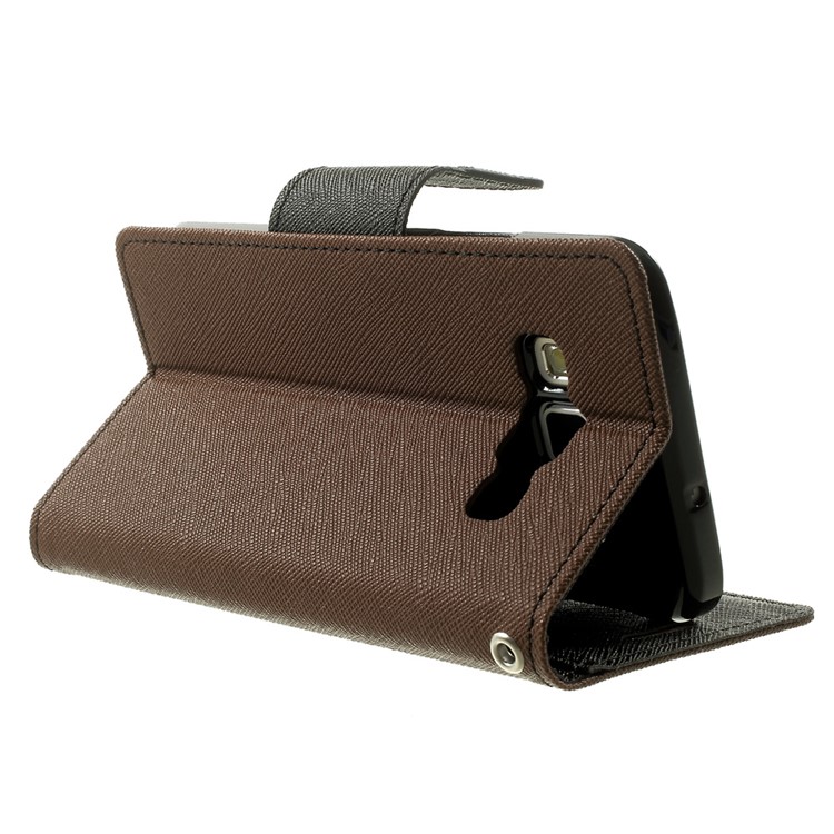 Mercury GOOSPERY Fancy Diary Leather Cover Wallet for Samsung Galaxy A3 SM-A300F - Brown-4
