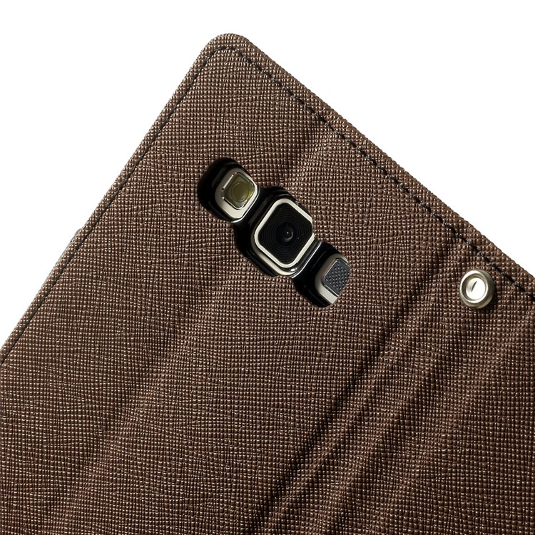 Mercury GOOSPERY Fancy Diary Leather Cover Wallet for Samsung Galaxy A3 SM-A300F - Brown-7