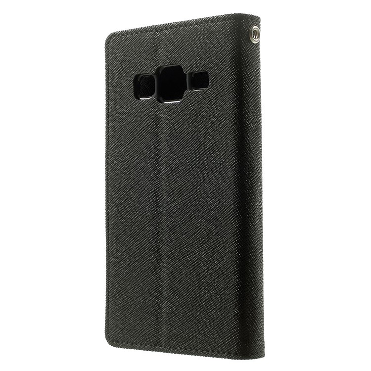Mercury GOOSPERY Fancy Diary Leather Wallet Cover for Samsung Galaxy Core Prime SM-G360 - Black-2