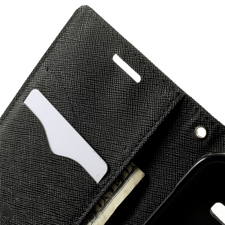 Mercury GOOSPERY Fancy Diary Leather Wallet Cover for Samsung Galaxy Core Prime SM-G360 - Black-5