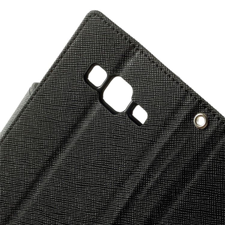 Mercury GOOSPERY Fancy Diary Leather Wallet Cover for Samsung Galaxy Core Prime SM-G360 - Black-6