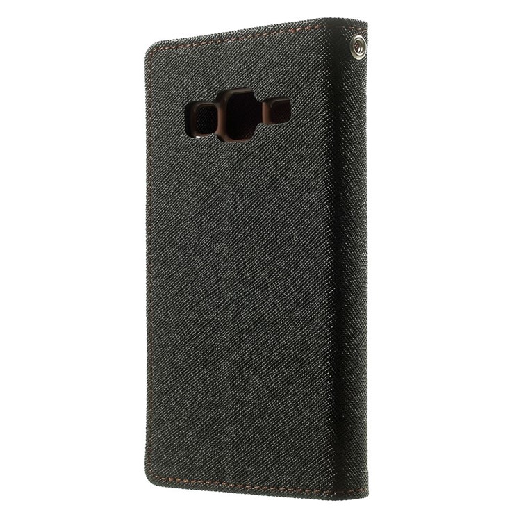 Mercury GOOSPERY Fancy Diary Leather Wallet Cover for Samsung Galaxy Core Prime SM-G360 - Brown / Black-2