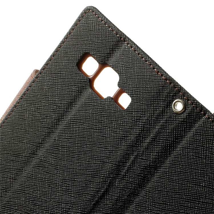 Mercury GOOSPERY Fancy Diary Leather Wallet Cover for Samsung Galaxy Core Prime SM-G360 - Brown / Black-6