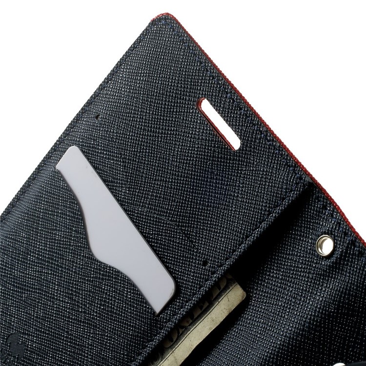 Mercury GOOSPERY Fancy Diary Leather Wallet Cover for Samsung Galaxy Core Prime SM-G360 - Red-5