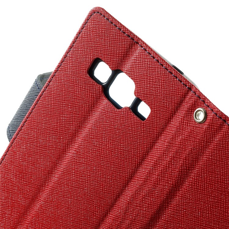 Mercury GOOSPERY Fancy Diary Leather Wallet Cover for Samsung Galaxy Core Prime SM-G360 - Red-6