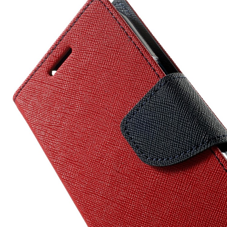 Mercury GOOSPERY Fancy Diary Leather Wallet Cover for Samsung Galaxy Core Prime SM-G360 - Red-7