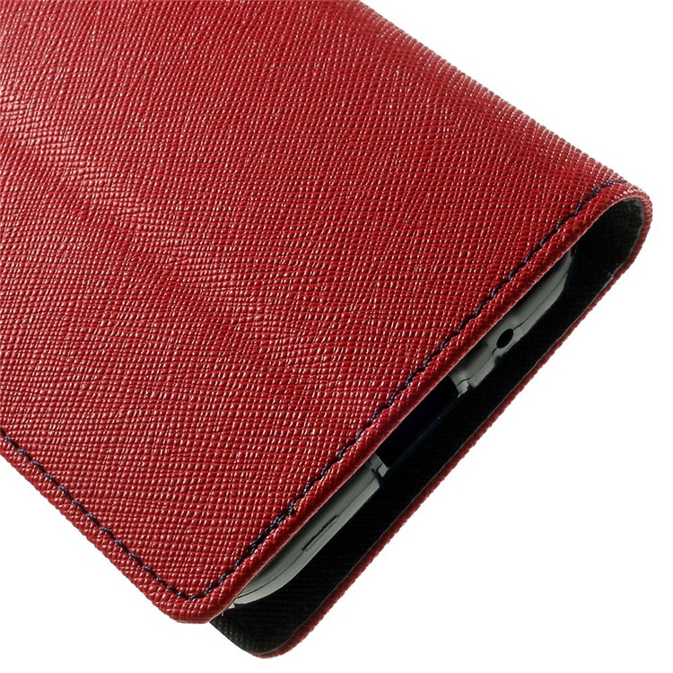 Mercury GOOSPERY Fancy Diary Leather Wallet Cover for Samsung Galaxy Core Prime SM-G360 - Red-8