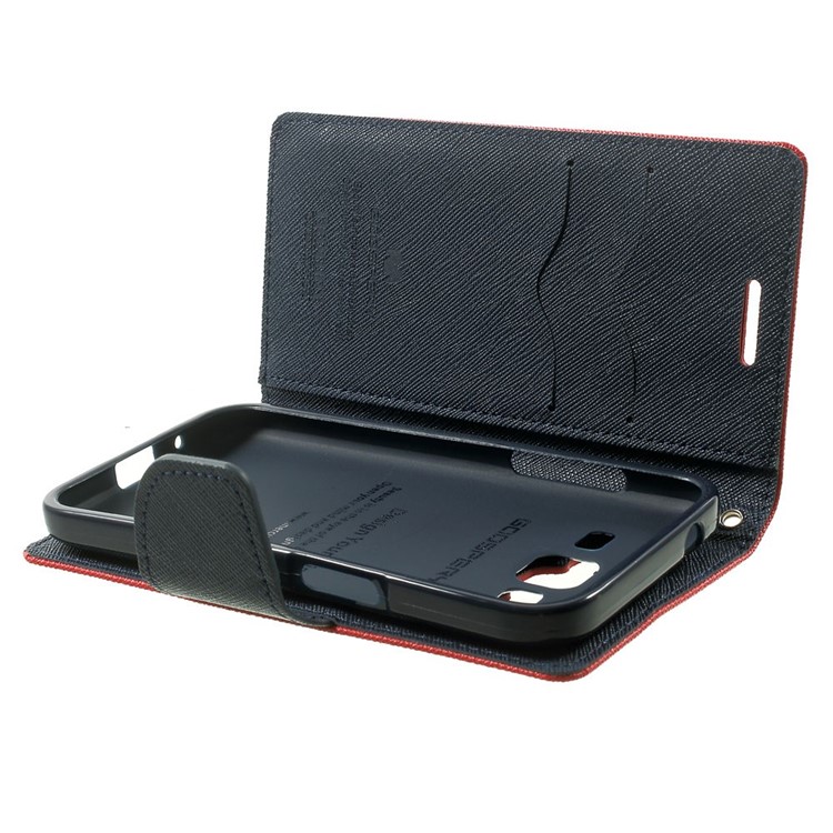 Mercury GOOSPERY Fancy Diary Leather Wallet Cover for Samsung Galaxy Core Prime SM-G360 - Red-9