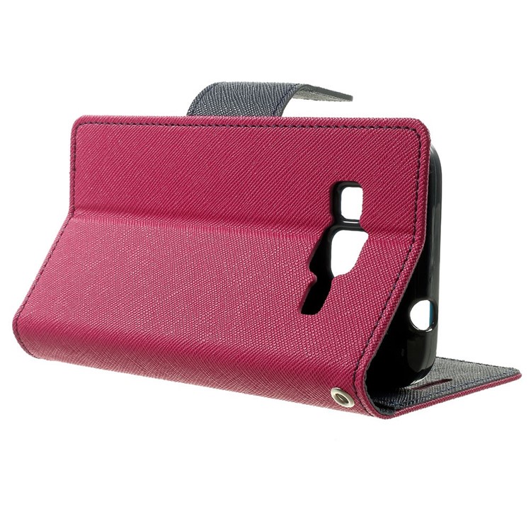 Mercury GOOSPERY Fancy Diary Leather Wallet Case for Samsung Galaxy Core Prime SM-G360 - Rose-3