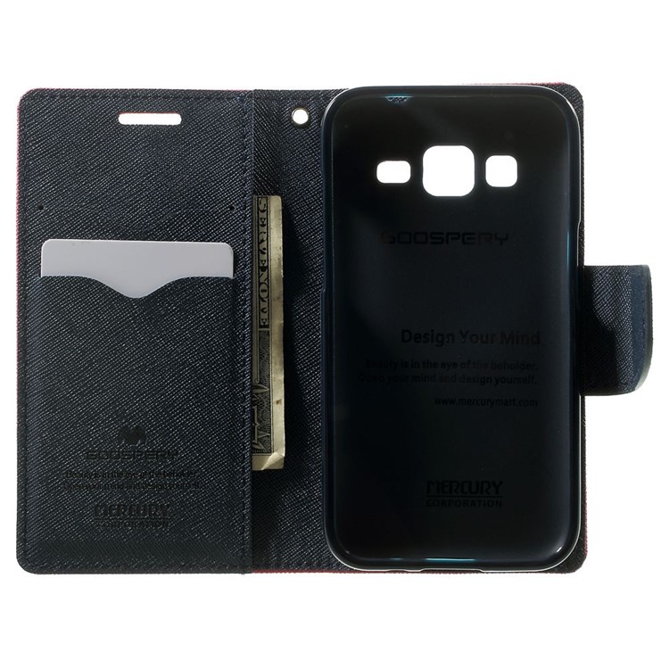 Mercury GOOSPERY Fancy Diary Leather Wallet Case for Samsung Galaxy Core Prime SM-G360 - Rose-4