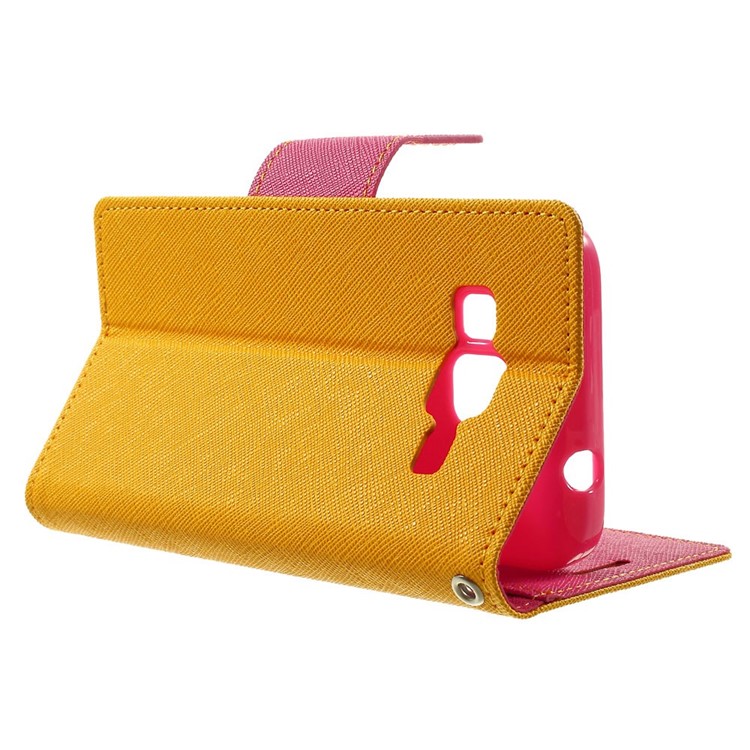 Mercury GOOSPERY Fancy Diary Leather Wallet Case for Samsung Galaxy Core Prime SM-G360 - Orange-3