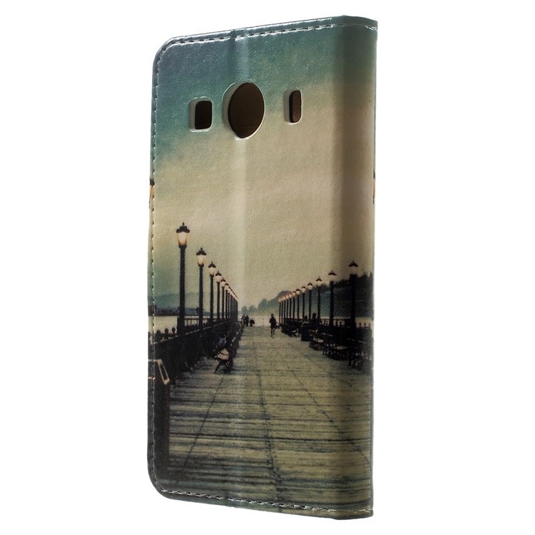 Wallet Leather Case for Samsung Galaxy Ace 4 SM-G357FZ / Ace Style LTE G357 - Bridge & Passerby-2
