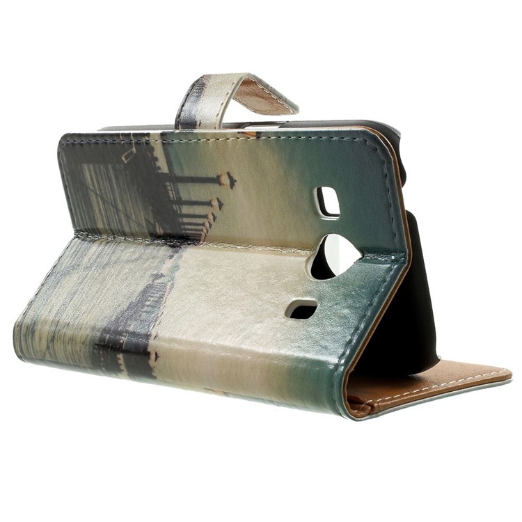 Wallet Leather Case for Samsung Galaxy Ace 4 SM-G357FZ / Ace Style LTE G357 - Bridge & Passerby-3