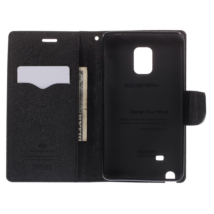 MERCURY Goospery Fancy Diary for Samsung Galaxy Note Edge SM-N915A SM-N915V Wallet Leather Stand Case - Black-6