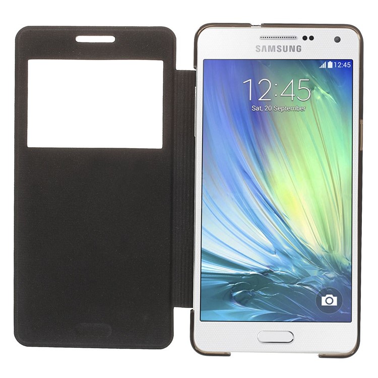 View Window Folio Leather Case for Samsung Galaxy A5 SM-A500F - Black-3