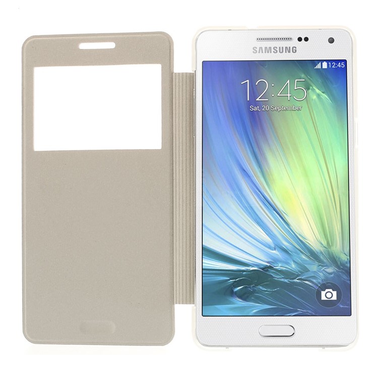 View Window Leather Case for Samsung Galaxy A5 SM-A500F - White-3
