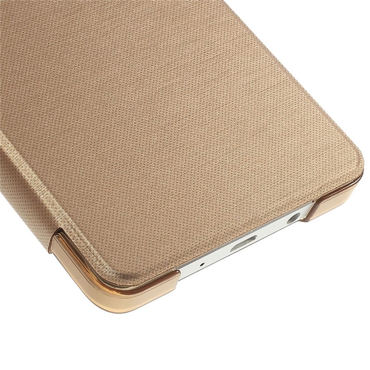 View Window Folio Leather Cover for Samsung Galaxy A5 SM-A500F - Gold-4