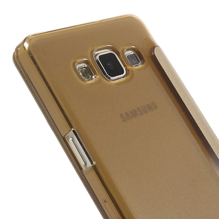 View Window Folio Leather Cover for Samsung Galaxy A5 SM-A500F - Gold-5
