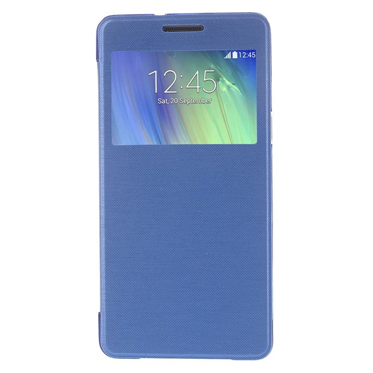 View Window Leather Shell for Samsung Galaxy A5 SM-A500F - Blue-2