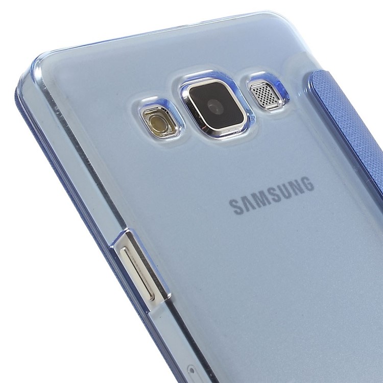 View Window Leather Shell for Samsung Galaxy A5 SM-A500F - Blue-5