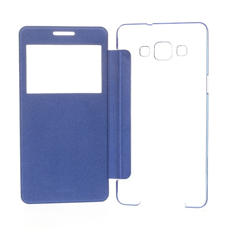 View Window Leather Shell for Samsung Galaxy A5 SM-A500F - Blue-6