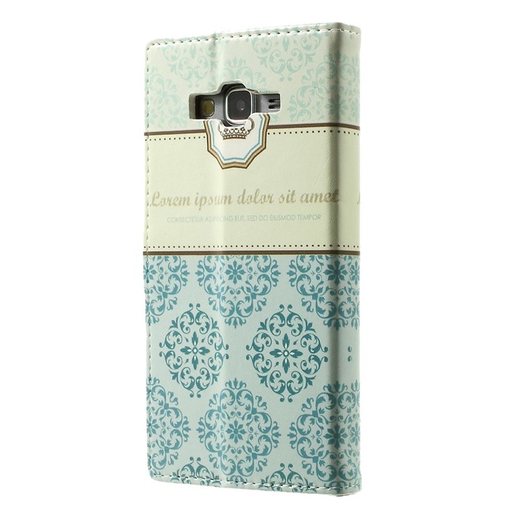 Folio Wallet Leather Stand Case for Samsung Galaxy Grand Prime SM-G530H - Laces & Crown-2