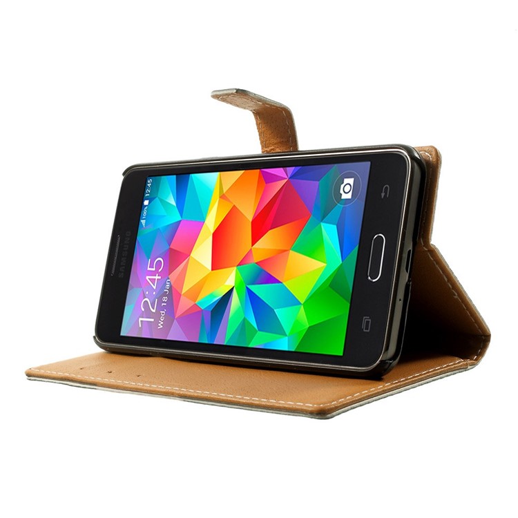 Folio Stand Leather Case Wallet for Samsung Galaxy Grand Prime SM-G530H - Howling Wolf-3