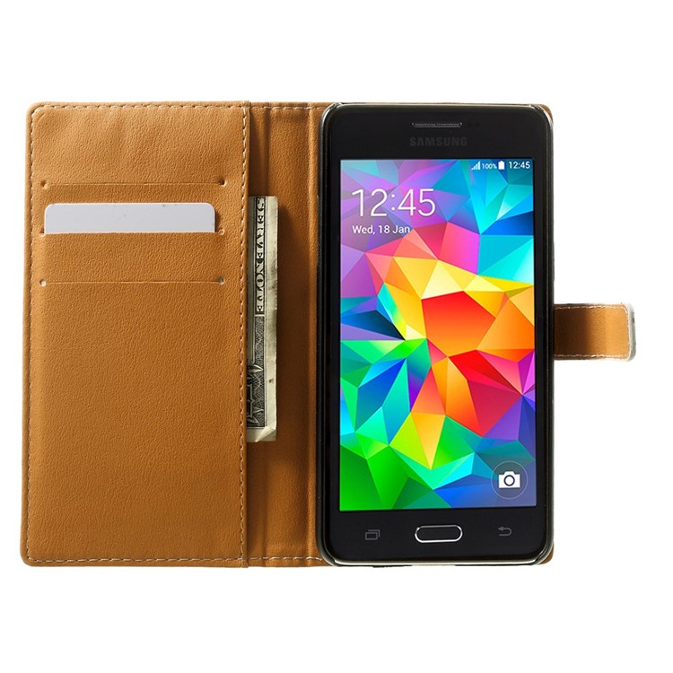 Folio Stand Leather Case Wallet for Samsung Galaxy Grand Prime SM-G530H - Howling Wolf-5