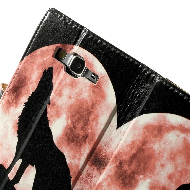 Folio Stand Leather Case Wallet for Samsung Galaxy Grand Prime SM-G530H - Howling Wolf-7