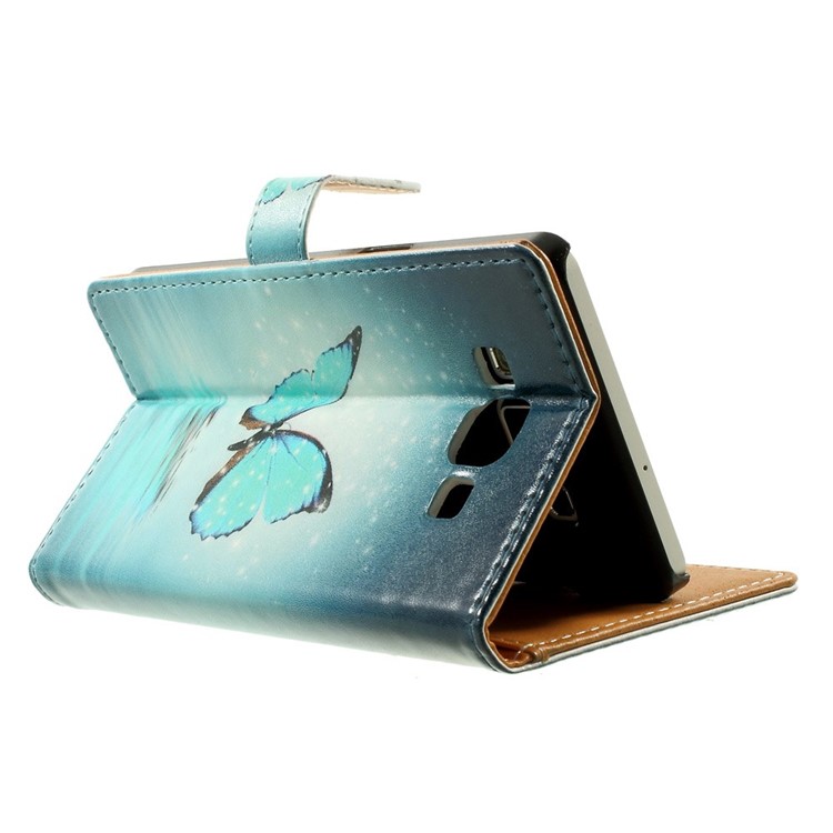 Romantic Butterfly Pattern Leather Wallet Cover for Samsung Galaxy A5 SM-A500F w/ Stand-4