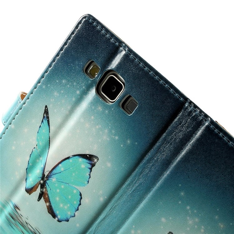 Romantic Butterfly Pattern Leather Wallet Cover for Samsung Galaxy A5 SM-A500F w/ Stand-8