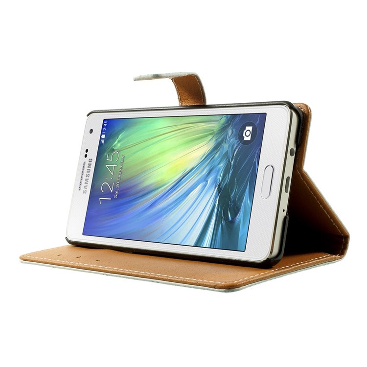 Crown & Moroccan Pattern Leather Wallet Shell for Samsung Galaxy A5 SM-A500F w/ Stand-3