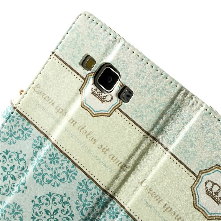 Crown & Moroccan Pattern Leather Wallet Shell for Samsung Galaxy A5 SM-A500F w/ Stand-8