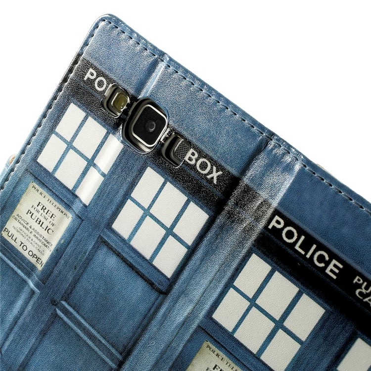 Police Public Call Box Leather Stand Case for Samsung Galaxy A5 SM-A500F-8
