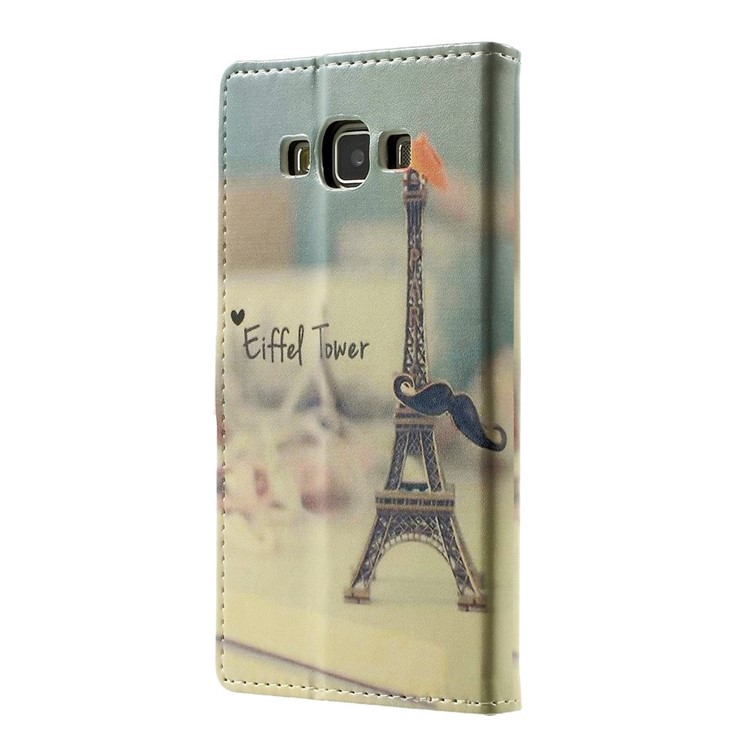 Eiffel Tower Leather Stand Cover for Samsung Galaxy A5 SM-A500F-2