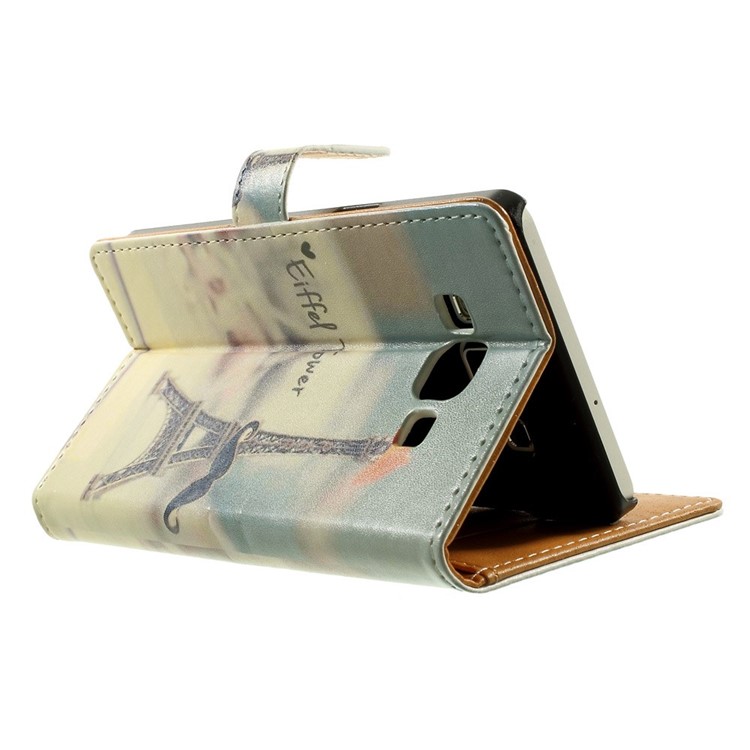Eiffel Tower Leather Stand Cover for Samsung Galaxy A5 SM-A500F-4
