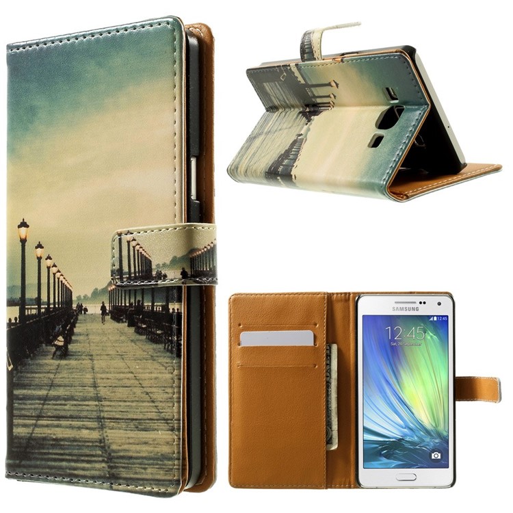 Bridge & Passerby Leather Stand Shell for Samsung Galaxy A5 SM-A500F-1