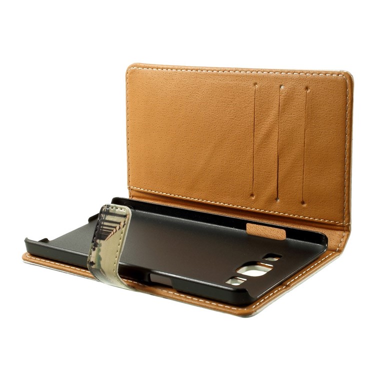 Bridge & Passerby Leather Stand Shell for Samsung Galaxy A5 SM-A500F-5