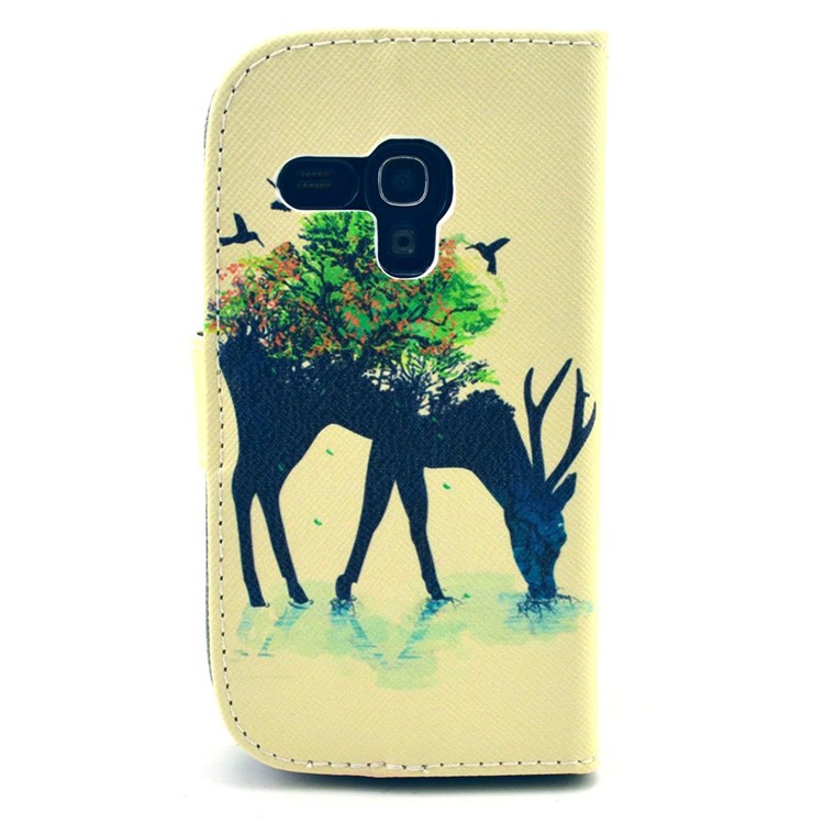 Unique Deer for Samsung Galaxy S3 Mini i8190 Wallet Leather Stand Case-1