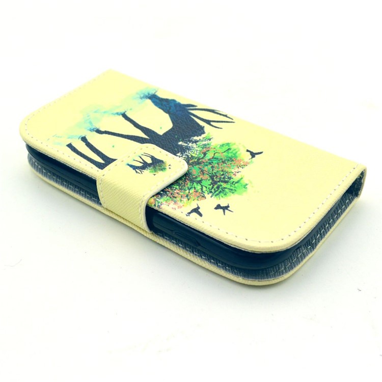 Unique Deer for Samsung Galaxy S3 Mini i8190 Wallet Leather Stand Case-2
