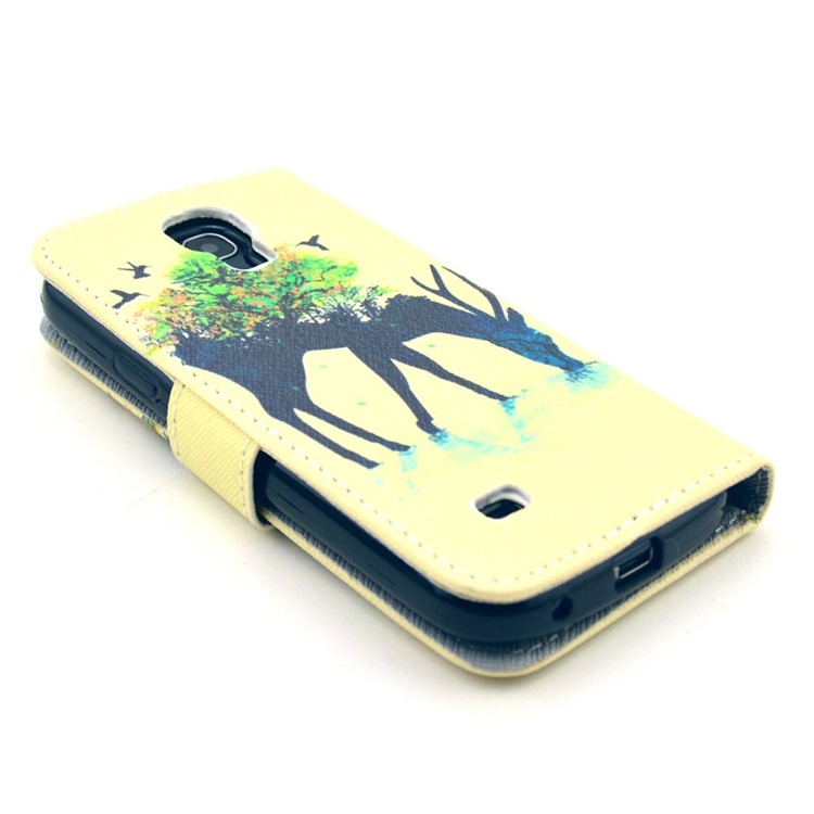 Watering a Life into Itself Pattern Leather Case for Samsung Galaxy S4 mini I9190 w/ Stand & Card Slots-4