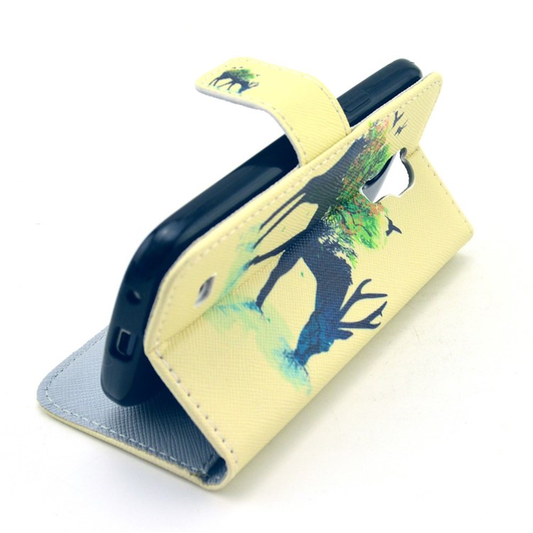Watering a Life into Itself Pattern Leather Case for Samsung Galaxy S4 mini I9190 w/ Stand & Card Slots-7