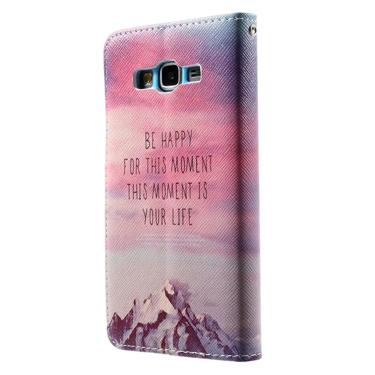 For Samsung Galaxy Grand Prime SM-G530H Leather Case - Quote & Snow Mountain-2