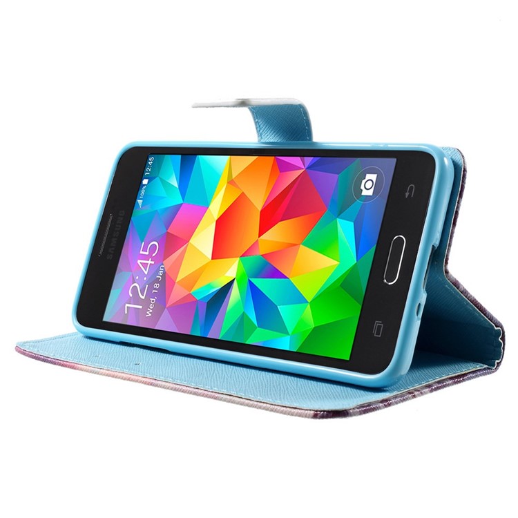 For Samsung Galaxy Grand Prime SM-G530H Leather Case - Quote & Snow Mountain-3