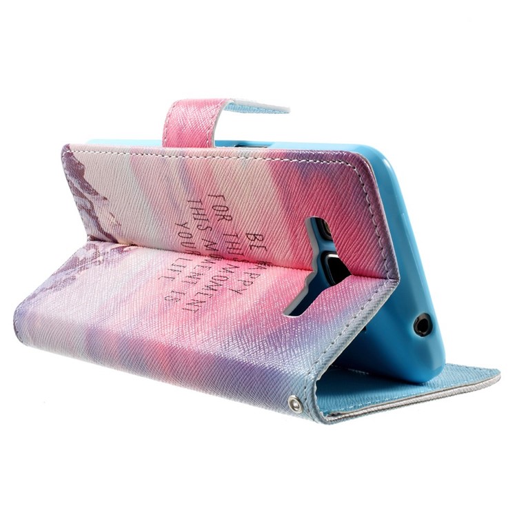 For Samsung Galaxy Grand Prime SM-G530H Leather Case - Quote & Snow Mountain-4