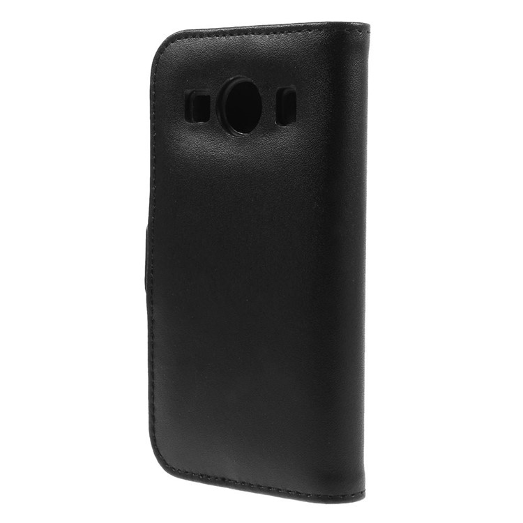 DOORMOON Genuine Leather Case for Samsung Galaxy Ace 4 SM-G357FZ / Ace Style LTE G357 w/ Stand - Black-2