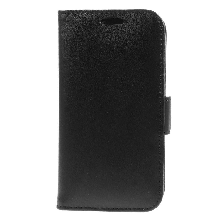 DOORMOON Genuine Leather Case for Samsung Galaxy Ace 4 SM-G357FZ / Ace Style LTE G357 w/ Stand - Black-3