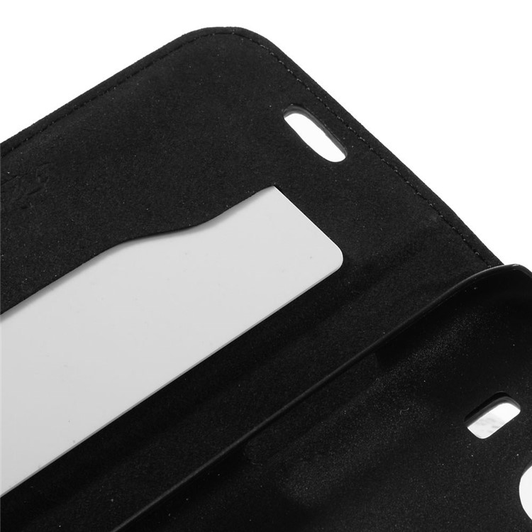 DOORMOON Genuine Leather Case for Samsung Galaxy Ace 4 SM-G357FZ / Ace Style LTE G357 w/ Stand - Black-7