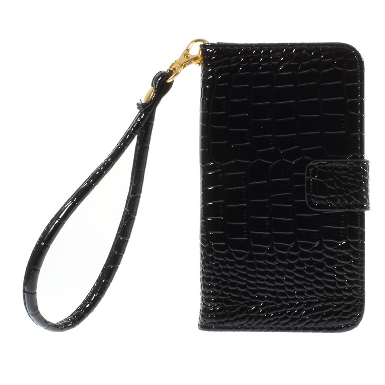 Crocodile Texture Leather Wallet Case for Samsung Galaxy Core Prime G360 - Black-3
